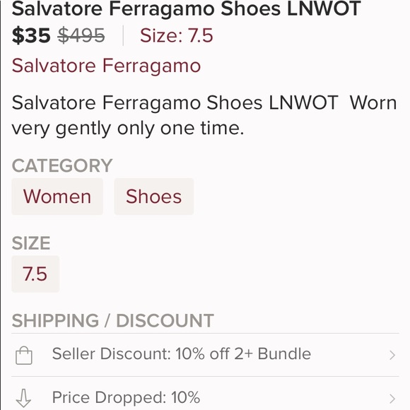 Salvatore Ferragamo Shoe LNWOT - Picture 8 of 8